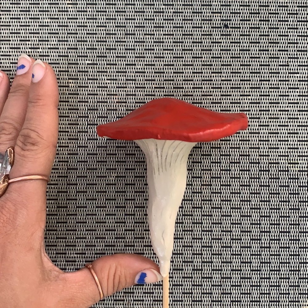 SET OF 3 Custom order Garden Stake Mushrooms π - Picture 7 of 10